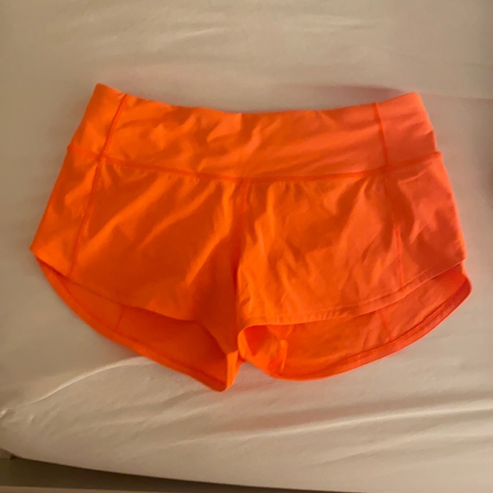 Lululemon rare neon orange shorts